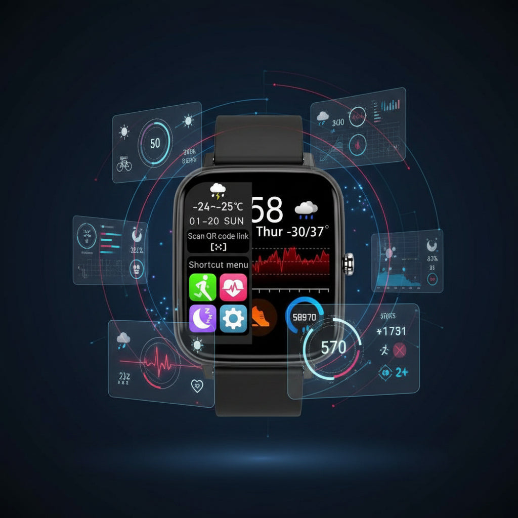 Amazfit Bip U — 60+ Sports, Étanche 50m, SpO2, 31g Ultra-Léger