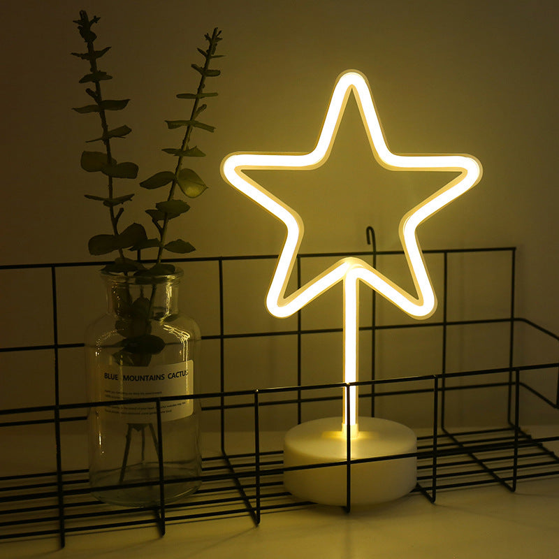 Neonlampen met ronde voet