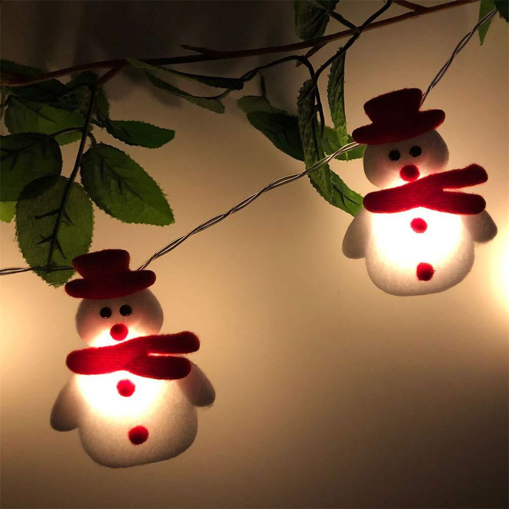 Sneeuwpop Kerstboom LED Lichtslinger Sneeuwvlokken Fairy Lights Hangende Ornamenten