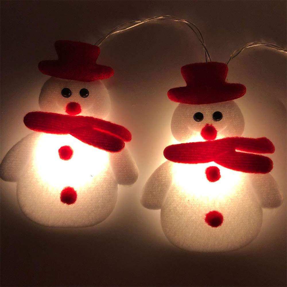 Sneeuwpop Kerstboom LED Lichtslinger Sneeuwvlokken Fairy Lights Hangende Ornamenten