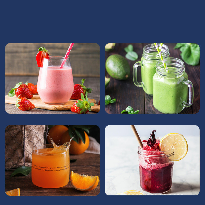 6-blads draagbare blender minijuicer cup extractor smoothie USB-oplaadbare fruitpers blender keukenmixer ijsbreker draagbare juicermachine