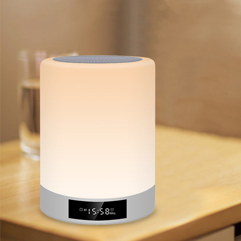 Rechargeable USB Night Light Bluetooth Speaker Mini Speaker Alarm Clock Speaker