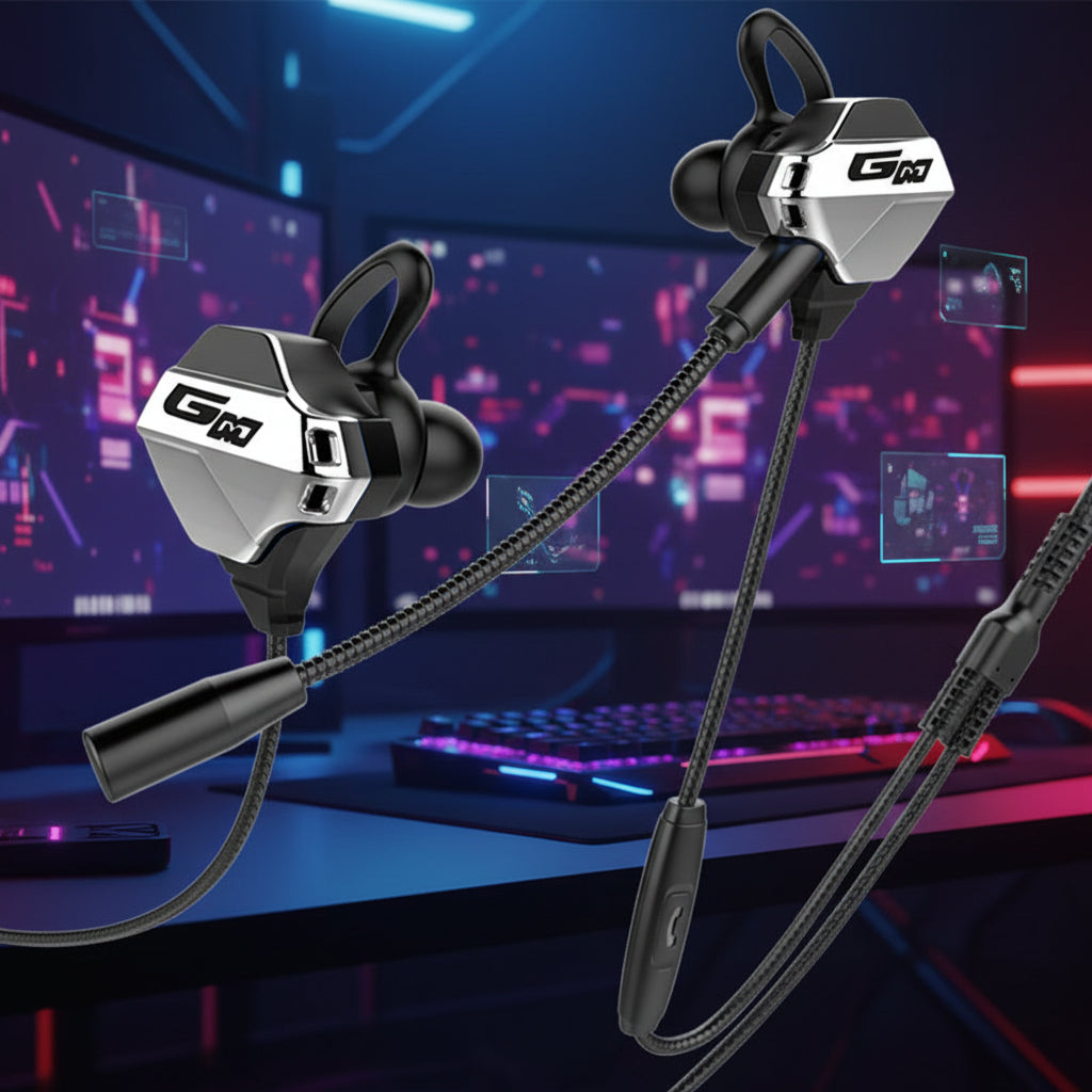 Gaming Gaming Headset In-ear Mobile GamaGaming In-Ear Hoofdtelefoon Afneembare Microfoon — Bedrade Oordopjes PC Mobiele Consoles RGB — Rood / ZwartComputer