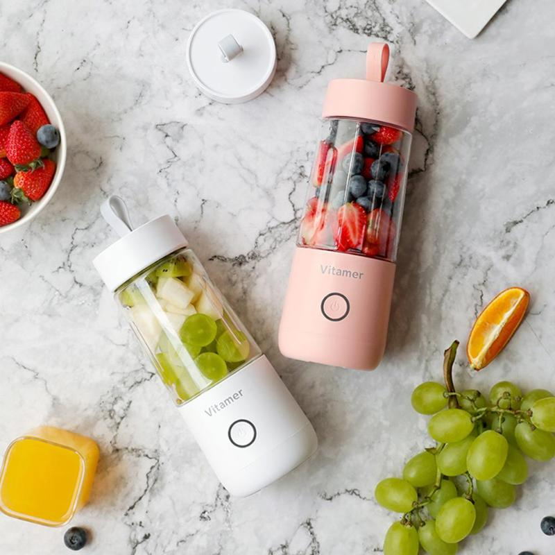 350 ml Draagbare Blender Juicer Elektrische USB Oplaadbare Mixer Smoothie Slushy Beker Sapblenderfles USB Opladen Keukengadgets