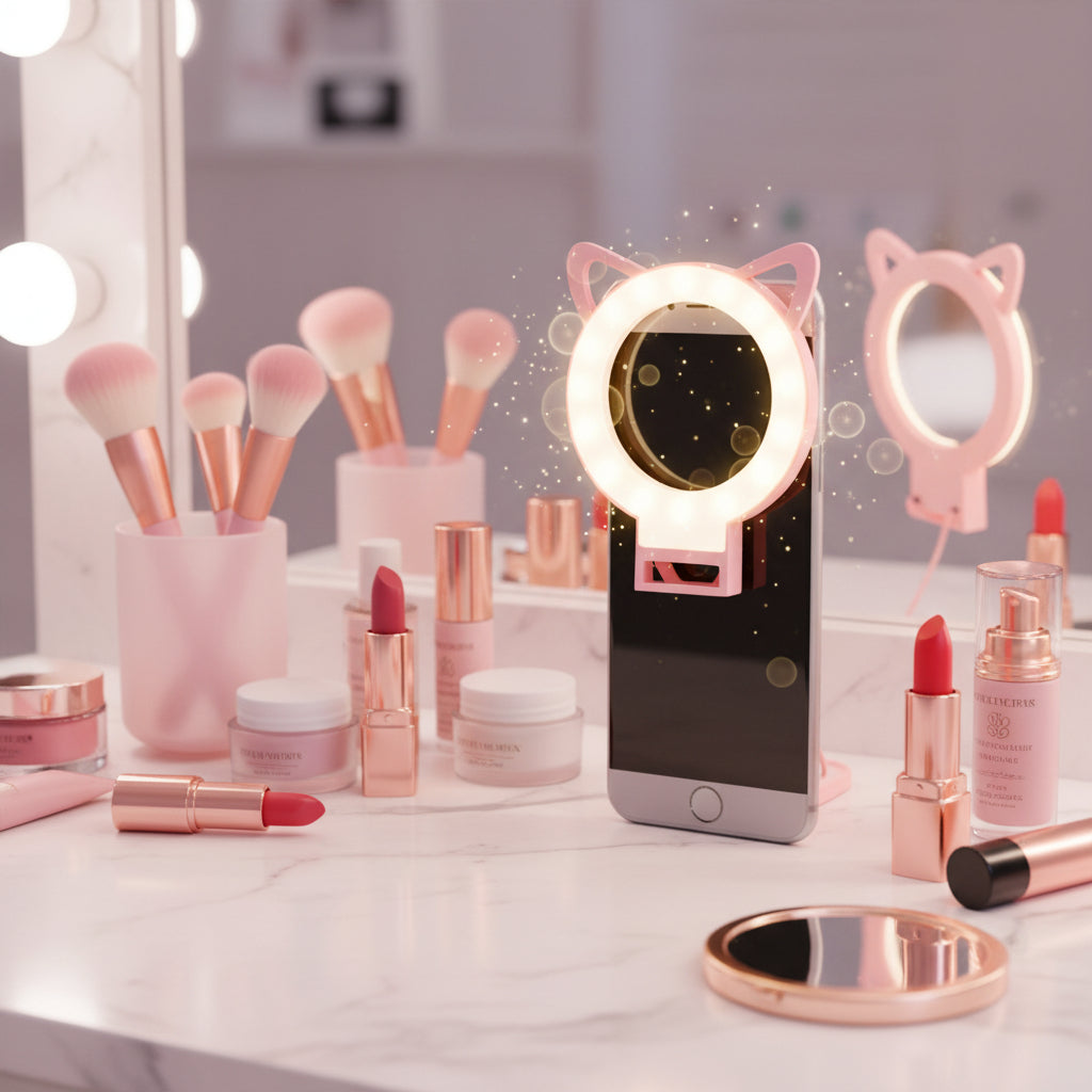 Anneau LED Selfie Charm Eyes — Clip Universel iPhone Samsung