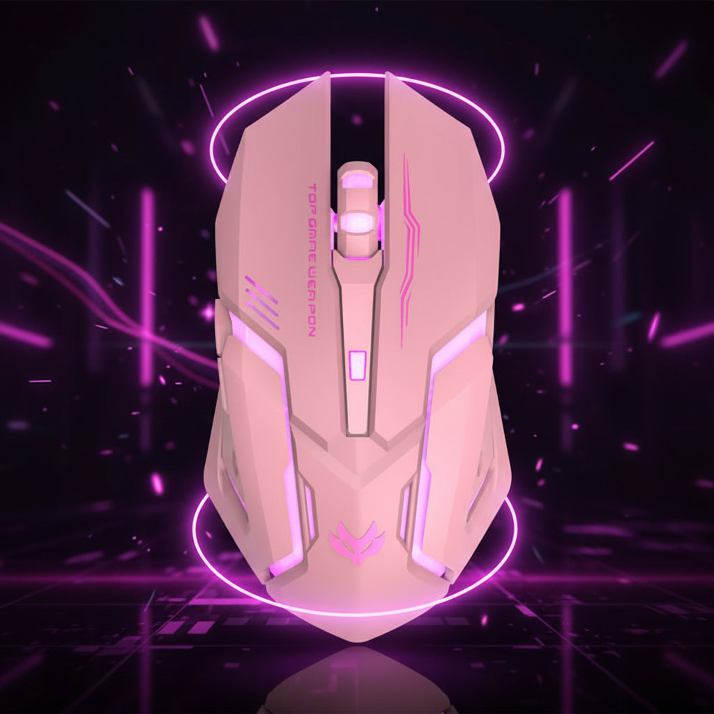 Souris Gamer Sans Fil Silencieuse Rechargeable — LED RGB 1600 DPI 6 Boutons 2.4GHz