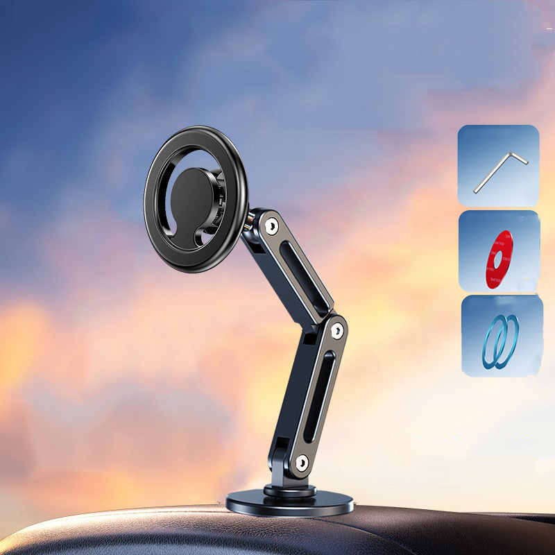 Magnetische Autotelefoonhouder Scharnierend — Aluminiumlegering Opvouwbare Arm