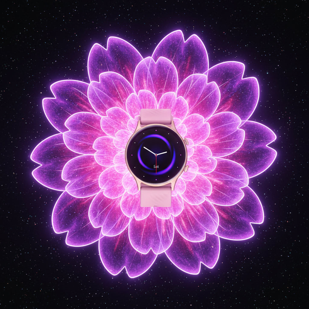 Round Fitness Watch — 100+ Sports, BT Calls, 20-Day Battery Life