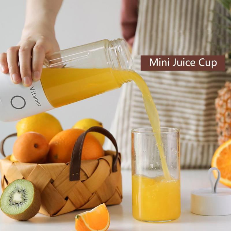 350 ml Draagbare Blender Juicer Elektrische USB Oplaadbare Mixer Smoothie Slushy Beker Sapblenderfles USB Opladen Keukengadgets