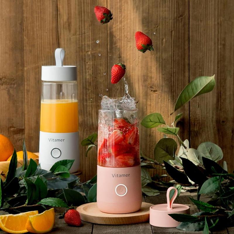 350 ml Draagbare Blender Juicer Elektrische USB Oplaadbare Mixer Smoothie Slushy Beker Sapblenderfles USB Opladen Keukengadgets