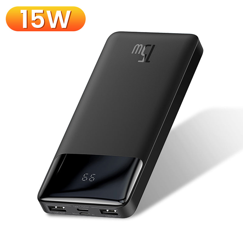 Powerbank met digitaal display 10000mAh 15W met meerdere poorten