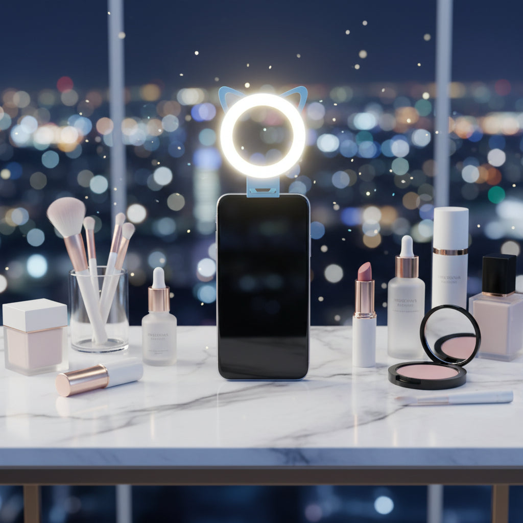 Anneau LED Selfie Charm Eyes — Clip Universel iPhone Samsung