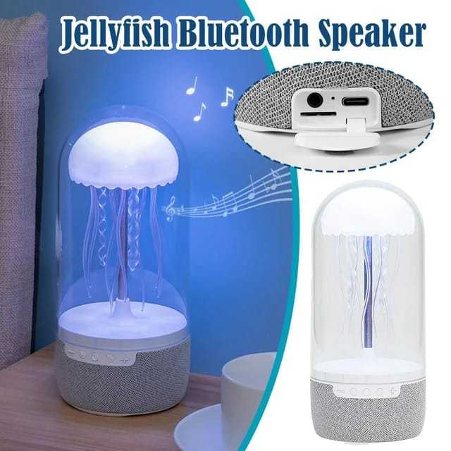 3-in-1 Creative Colorful Jellyfish Lamp Bluetooth-compatible Speaker Jellyfish Speaker with Lights for Home Office