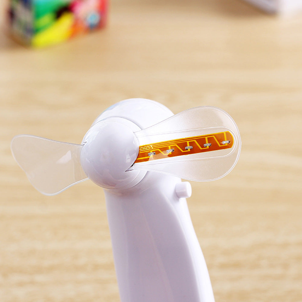 Handventilator met knipperende lampjes