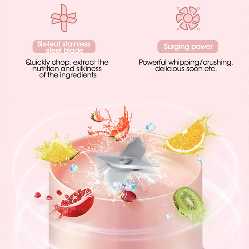 Multi-Function Portable Blender Electric Juicer Cup Sports Bottle Fruit Blender USB Rechargeable Smoothie Blender Fruit Juicer Extractor