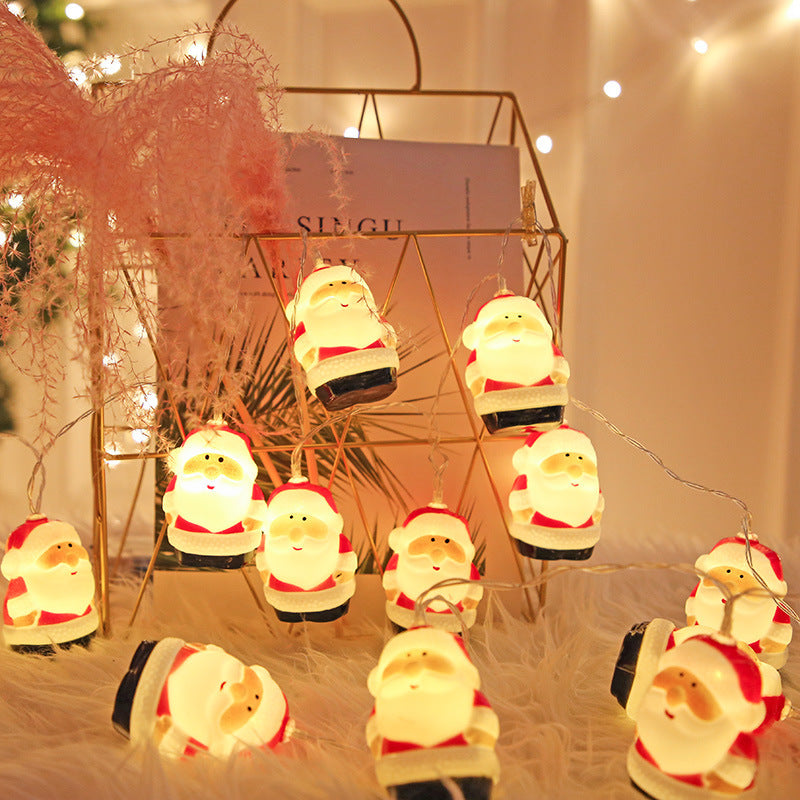 Sneeuwpop Kerstboom LED Lichtslinger Sneeuwvlokken Fairy Lights Hangende Ornamenten