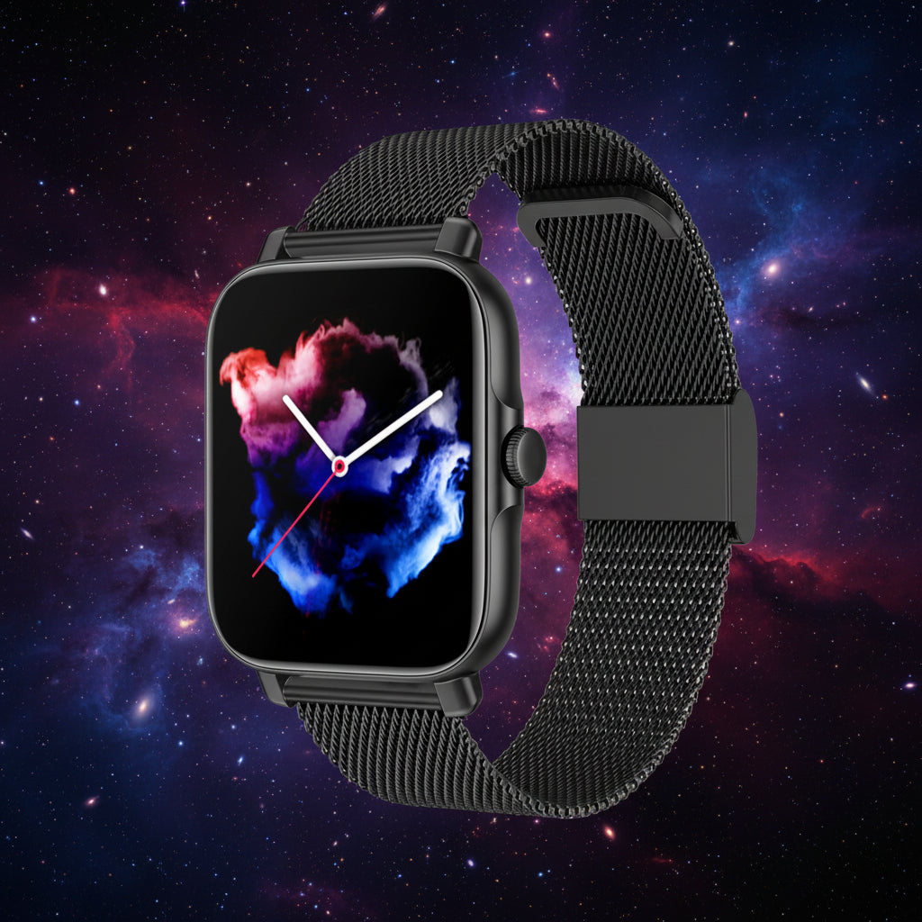 Montre Connectée Or Acier — Bluetooth & Charge Magnétique