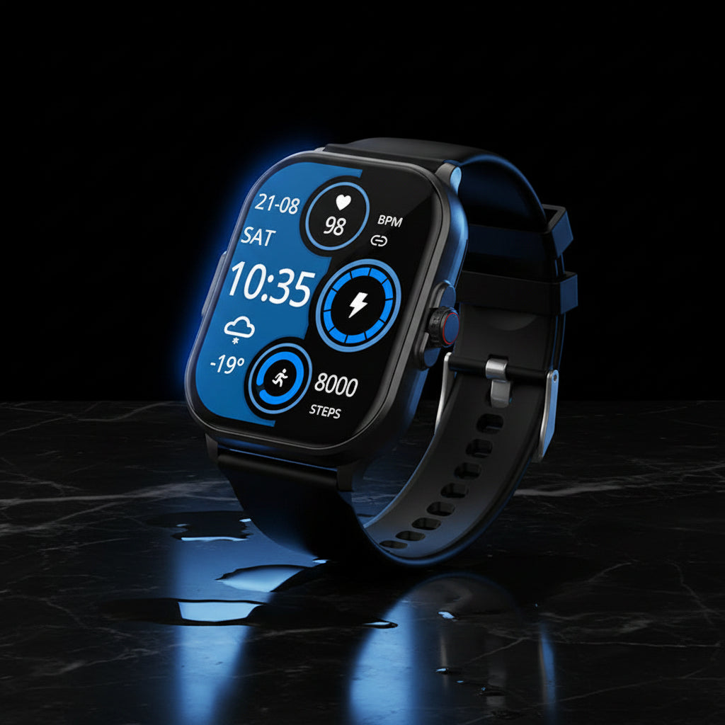 Montre E02 ECG Glycémie — Appels Bluetooth IP67 15J