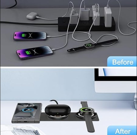 Wireless Charger For Phone, Watch & Earbuds