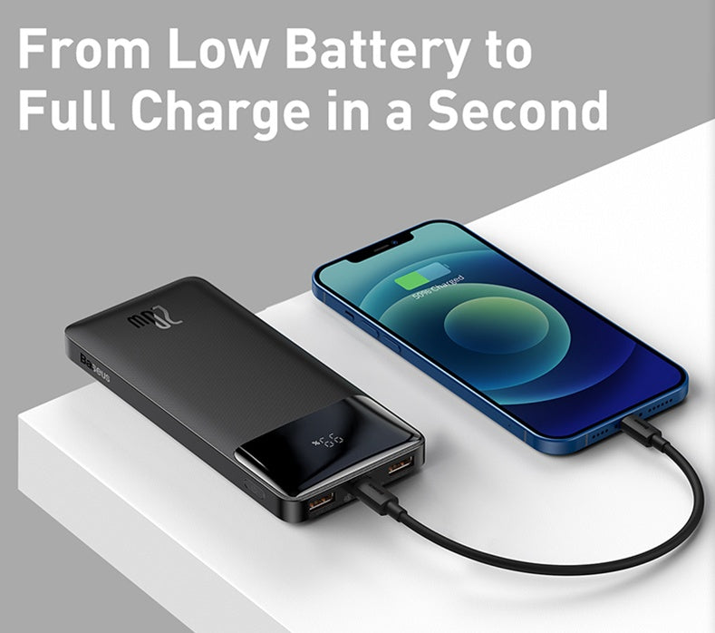 Powerbank met digitaal display 10000mAh 15W met meerdere poorten