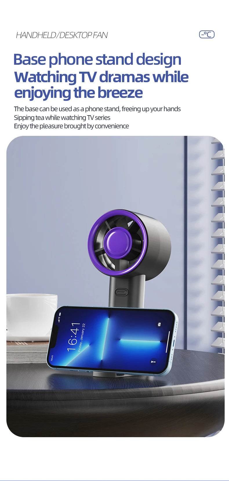 Fast Charging Portable Handheld Mini Fan