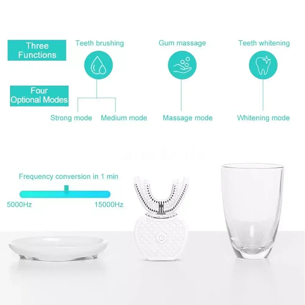 Ultrasonic Electric Adult Toothbrush - 360° Whitening Effect