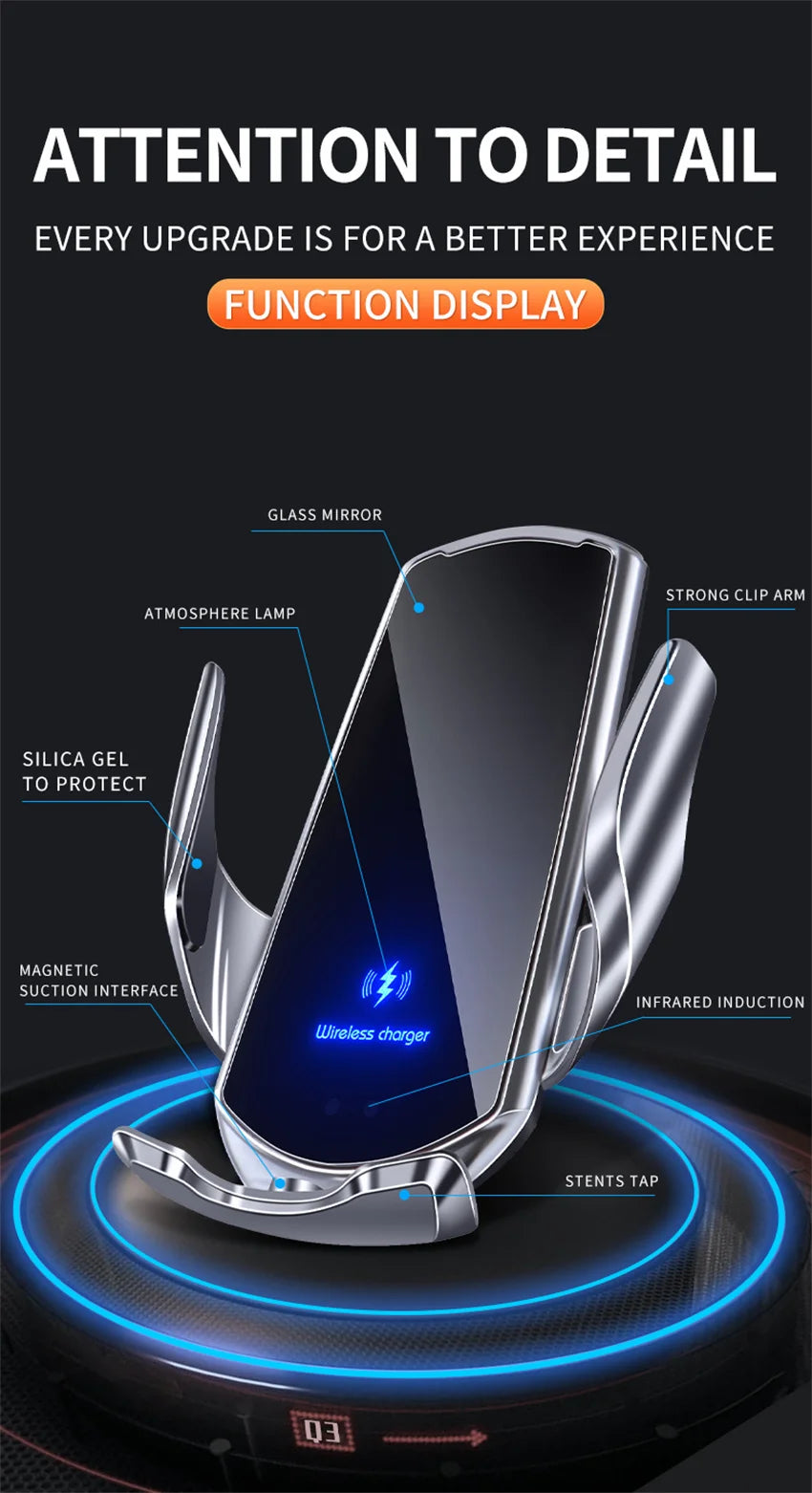 30W Car Wireless Magnetic Charger