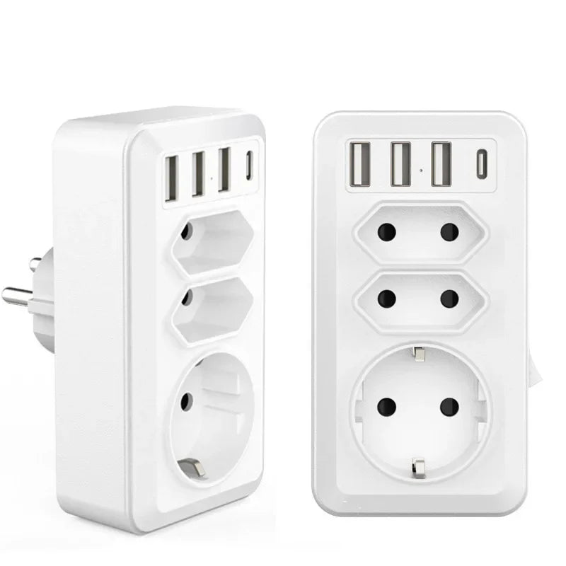 EU Extension Socket With 3 AC Outlets