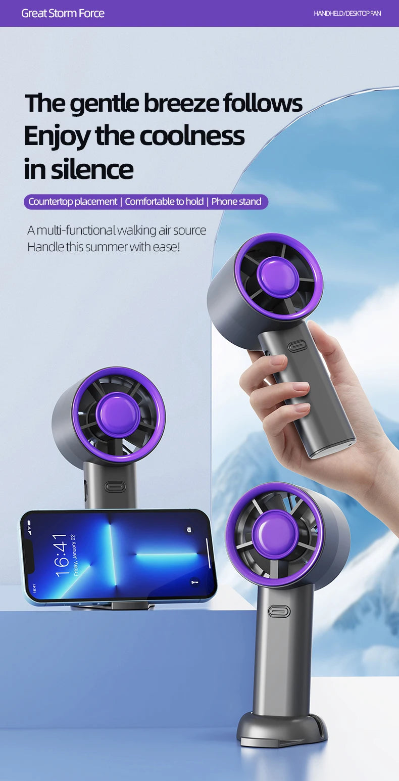 Fast Charging Portable Handheld Mini Fan