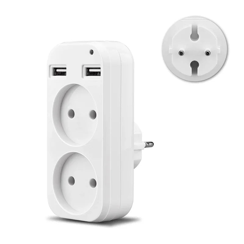 EU Extension Socket With 3 AC Outlets