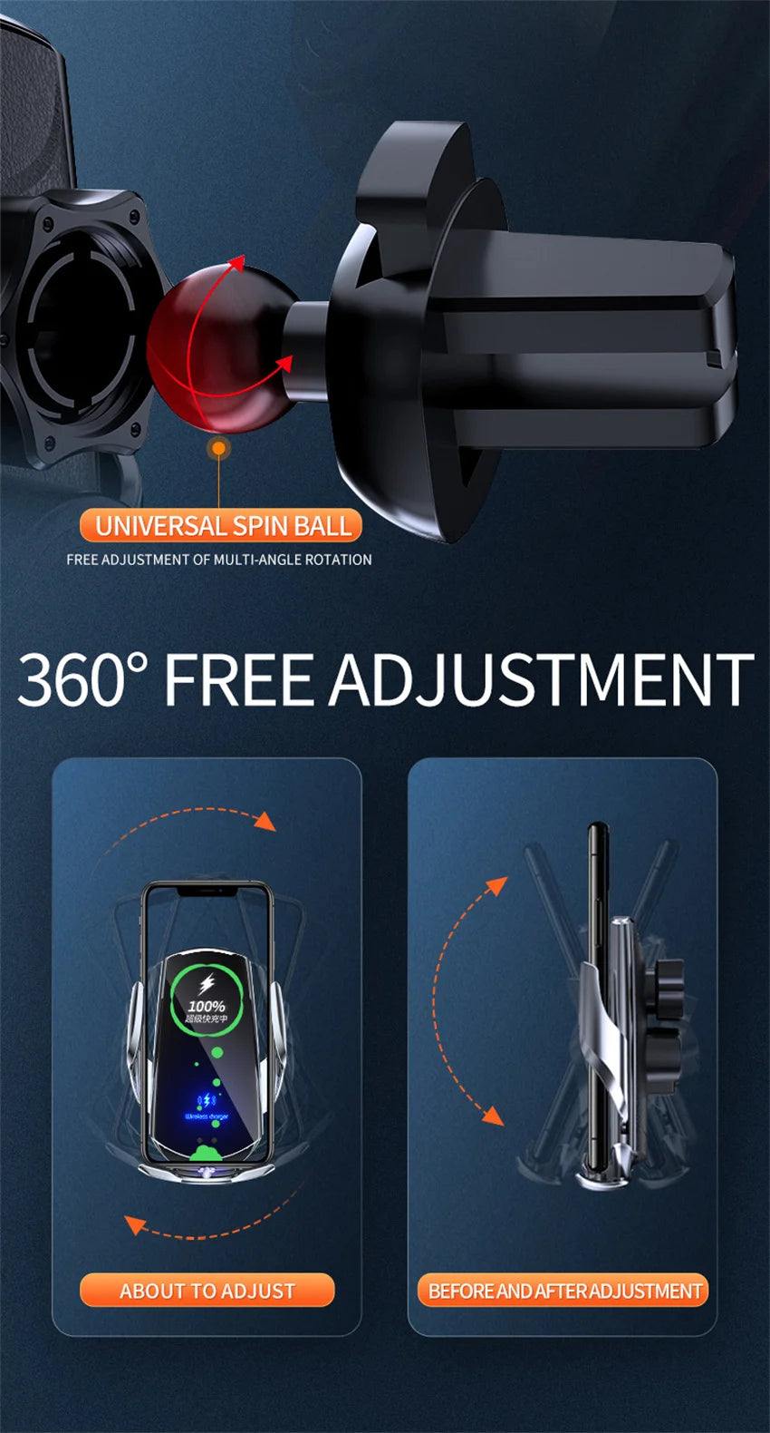 30W Car Wireless Magnetic Charger