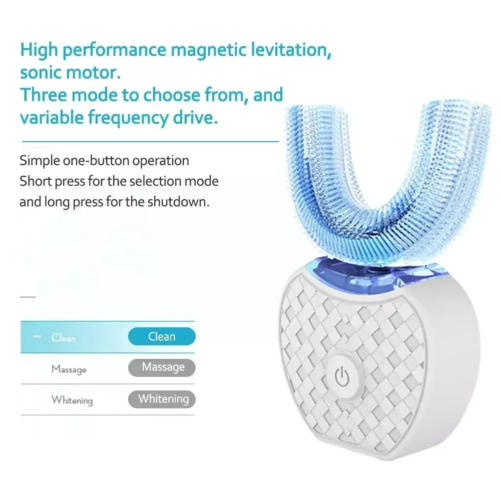Ultrasonic Electric Adult Toothbrush - 360° Whitening Effect