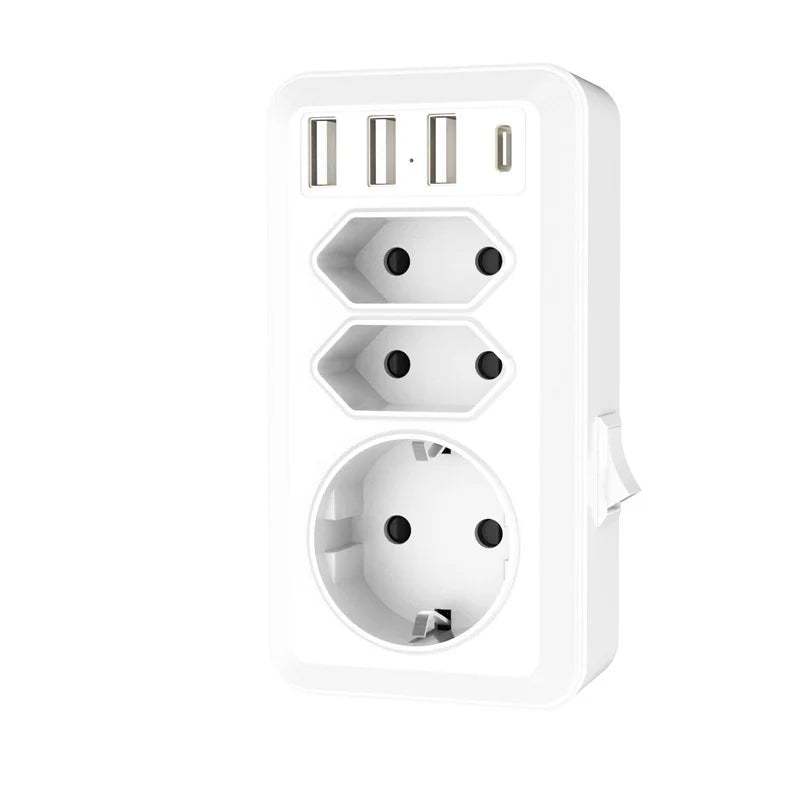 EU Extension Socket With 3 AC Outlets