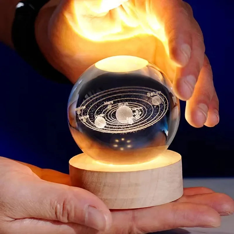 3D Crystal Spheres Glass Ornament