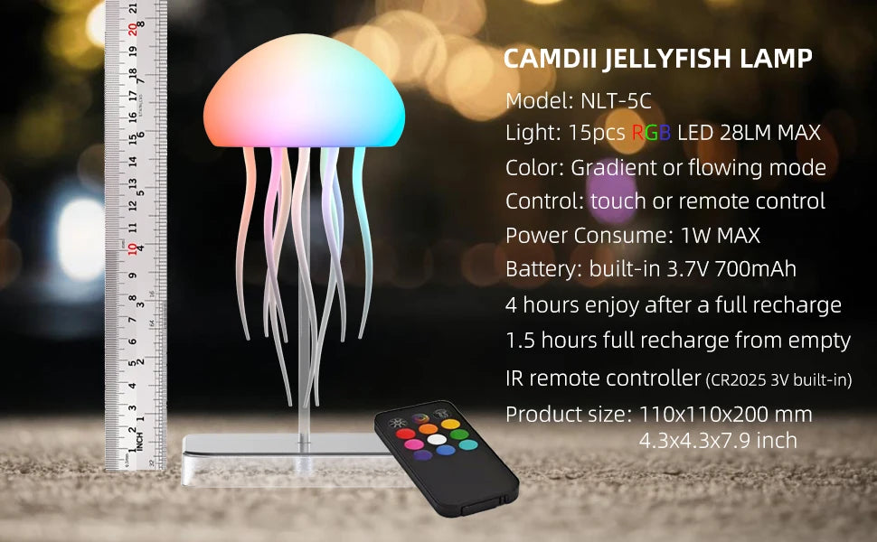 Jellyfish Lamp with Remote Control