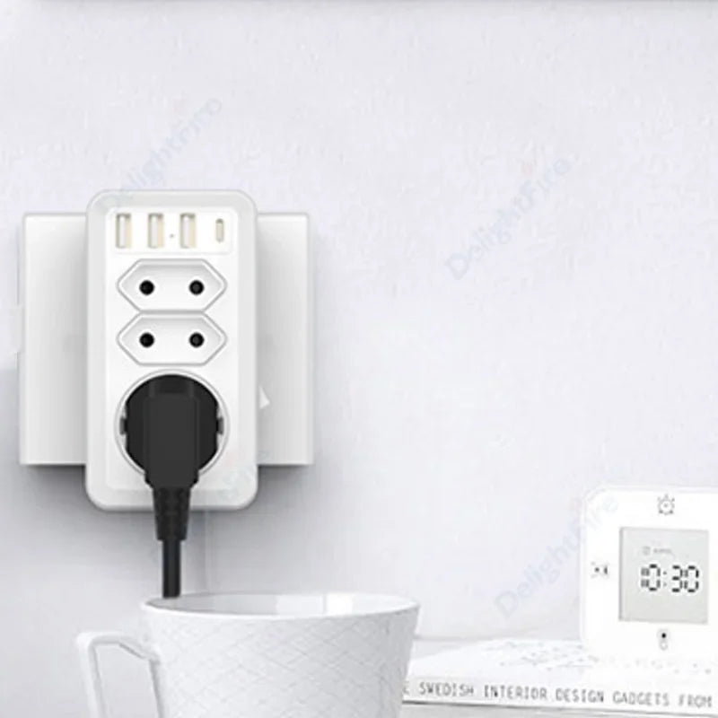 EU Extension Socket With 3 AC Outlets