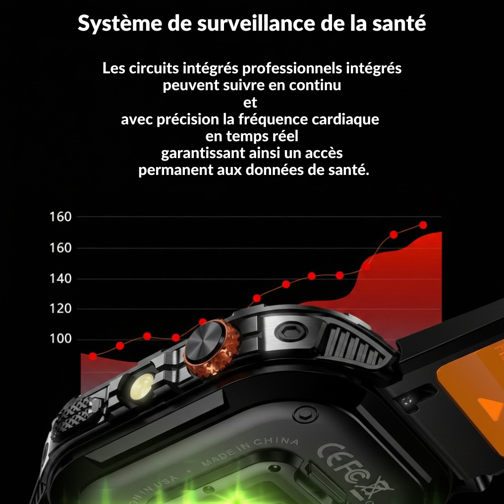 Montre K70A AMOLED — Santé, Appels Bluetooth 14 Jours