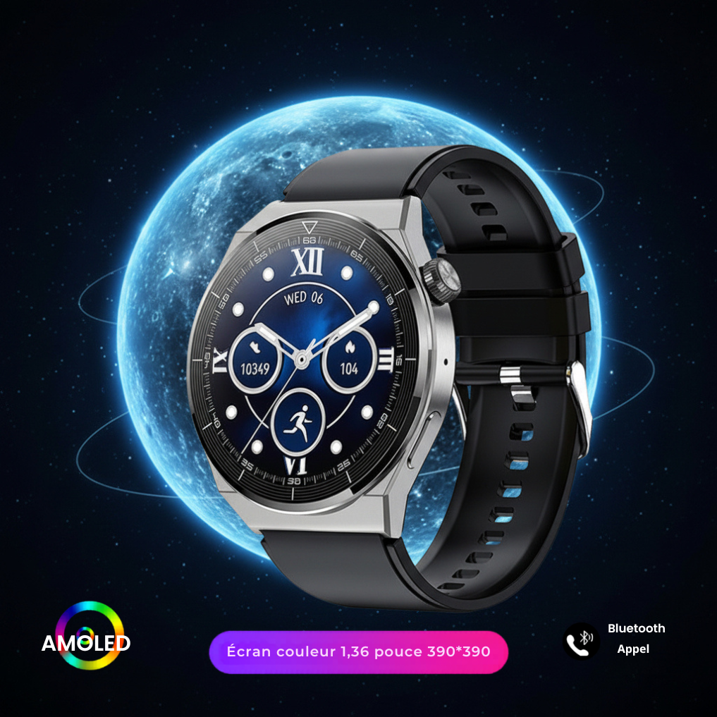 Montre GT3 Pro — Appels Bluetooth, IP68, 18 Sports, IA Vocale