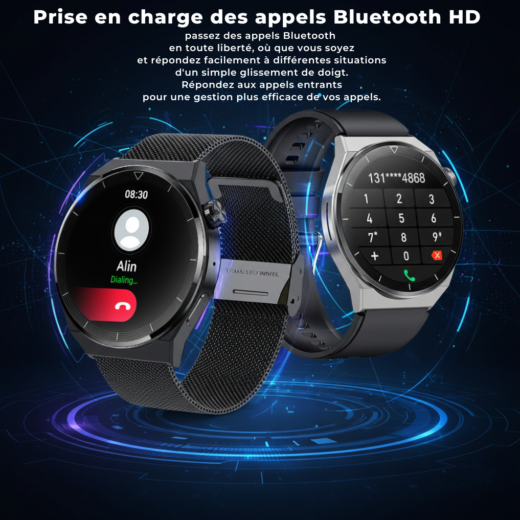 Montre GT3 Pro — Appels Bluetooth, IP68, 18 Sports, IA Vocale