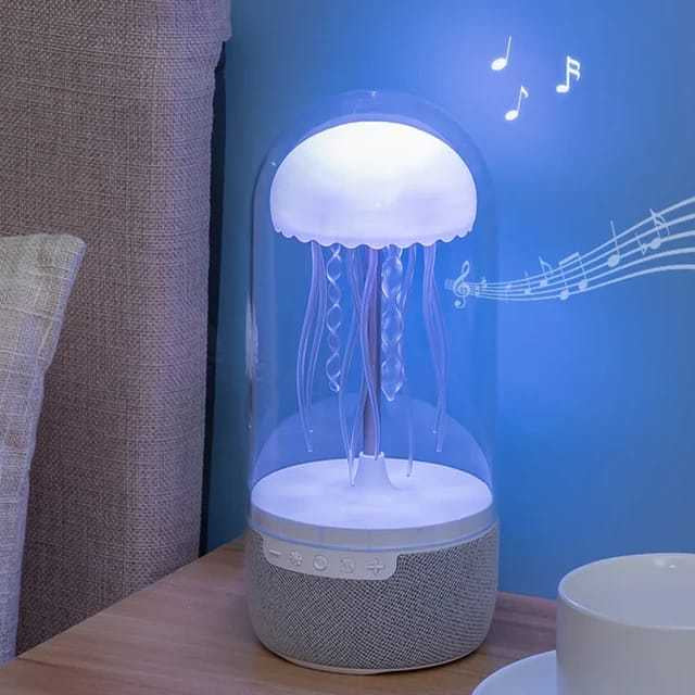3-in-1 Creative Colorful Jellyfish Lamp Bluetooth-compatible Speaker Jellyfish Speaker with Lights for Home Office