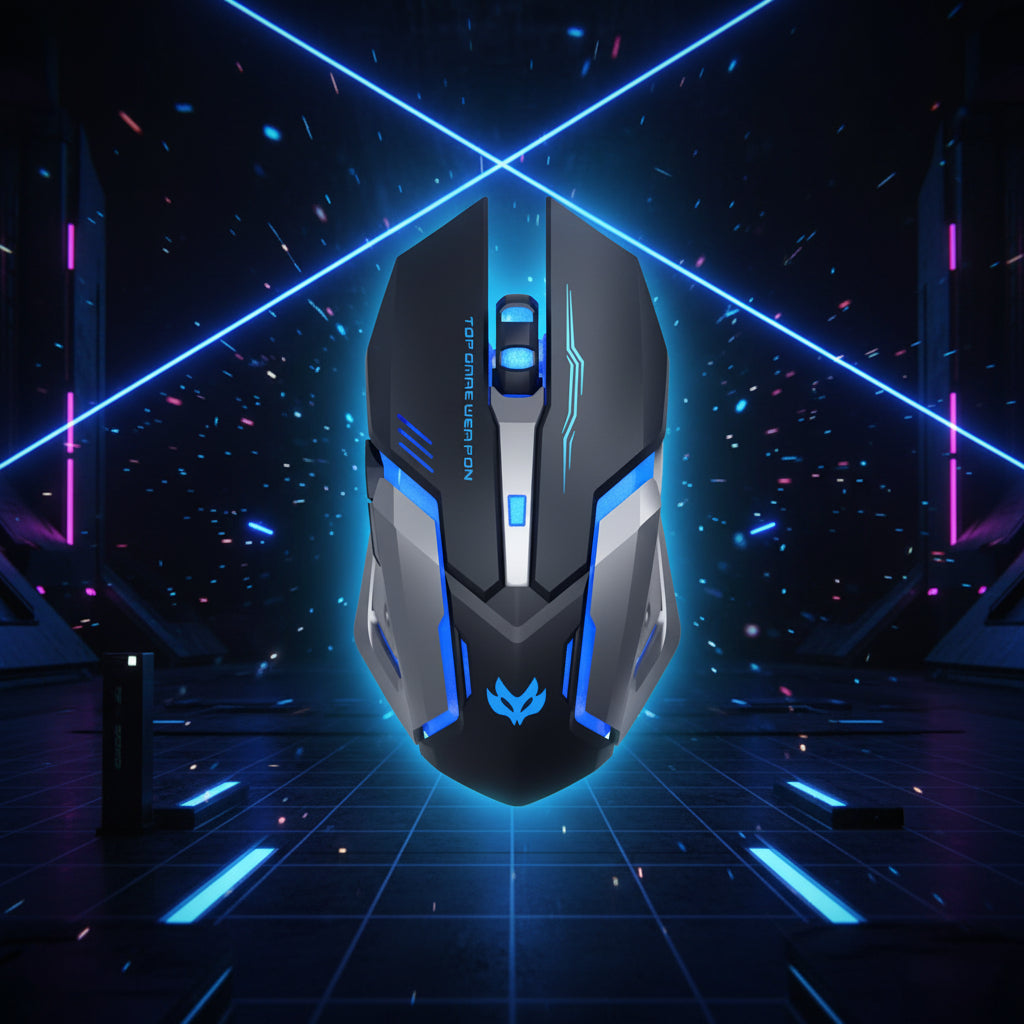 Souris Gamer Sans Fil Silencieuse Rechargeable — LED RGB 1600 DPI 6 Boutons 2.4GHz