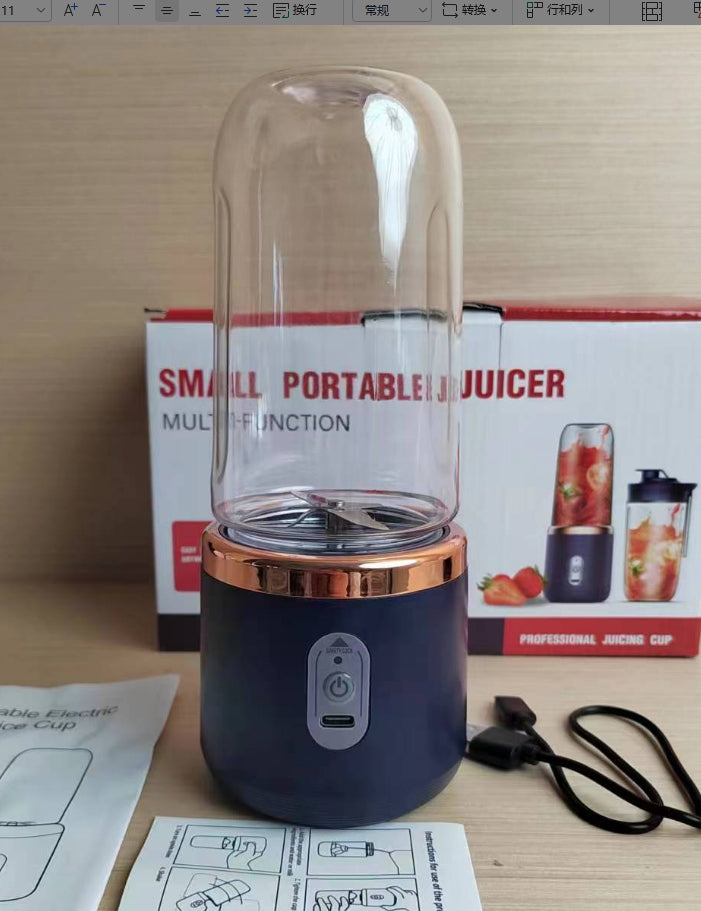 6-blads draagbare blender minijuicer cup extractor smoothie USB-oplaadbare fruitpers blender keukenmixer ijsbreker draagbare juicermachine