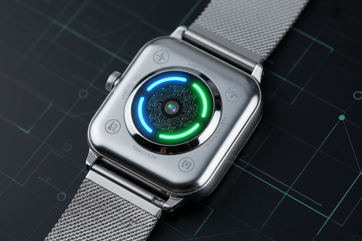 Montre Connectée Or Acier — Bluetooth & Charge Magnétique