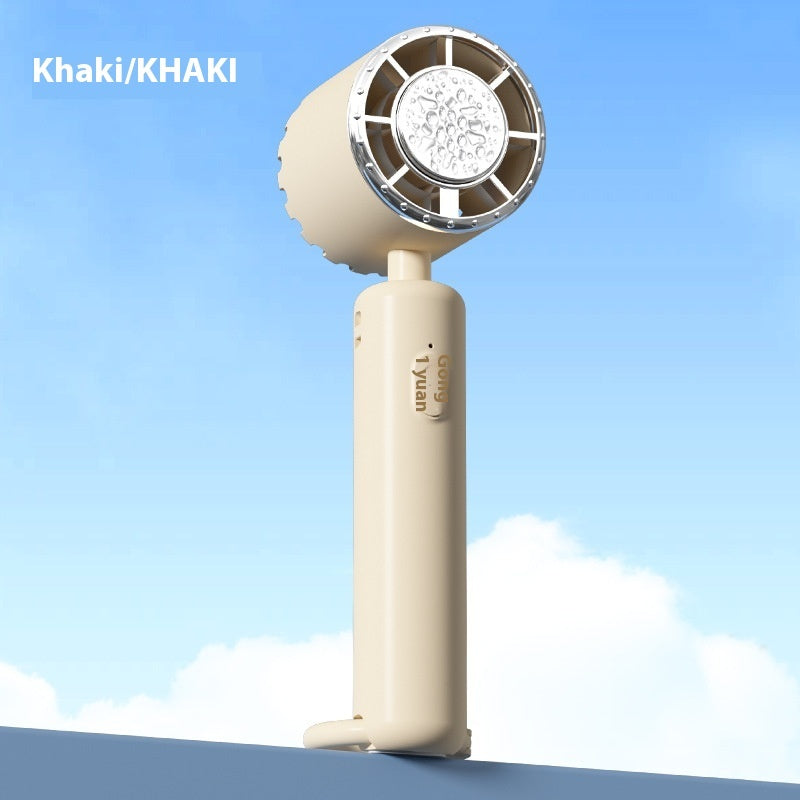 Draagbare Oplaadbare Miniventilator 2000 mAh — Digitale Batterijweergave Opvouwbaar Zomer Kantoor Reizen — Wit / Blauw / Beige / Paars