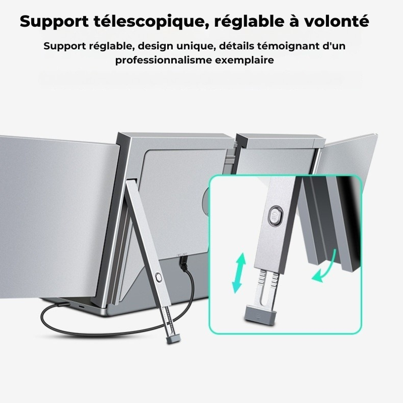 Double Écran Portable 14" Full HD IPS pour Laptop — G-Story GS140NB Moniteur Étendu USB-C