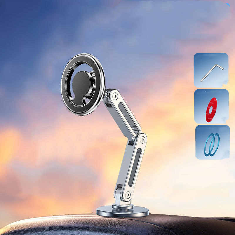 Magnetische Autotelefoonhouder Scharnierend — Aluminiumlegering Opvouwbare Arm