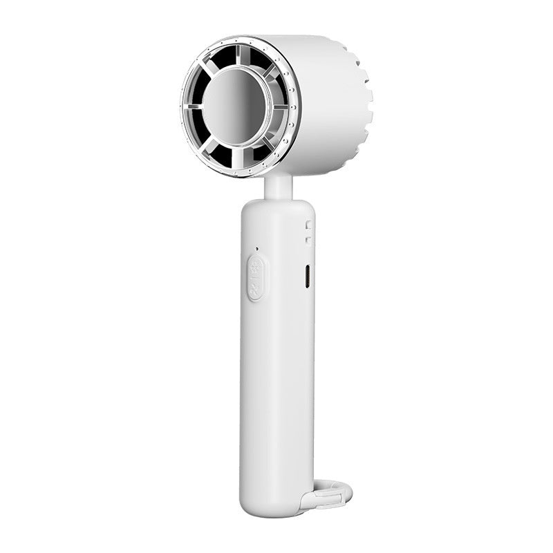 Draagbare Oplaadbare Miniventilator 2000 mAh — Digitale Batterijweergave Opvouwbaar Zomer Kantoor Reizen — Wit / Blauw / Beige / Paars