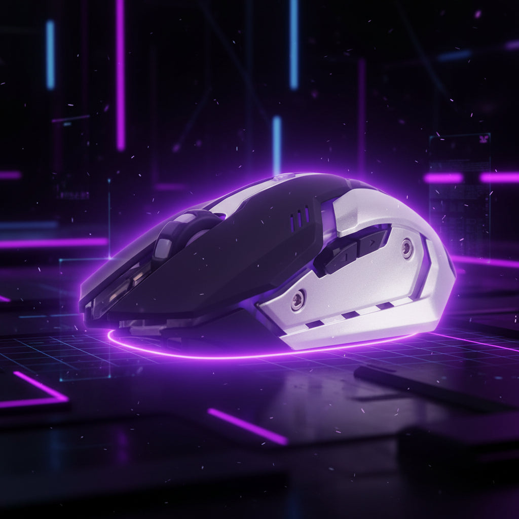 Souris Gamer Sans Fil Silencieuse Rechargeable — LED RGB 1600 DPI 6 Boutons 2.4GHz