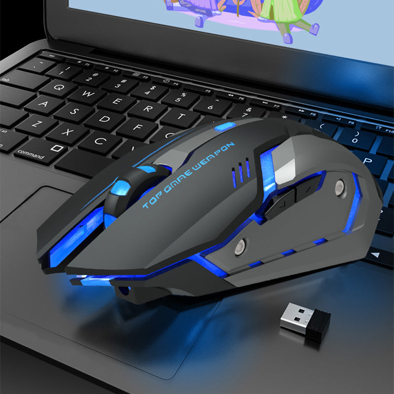 Souris Gamer Sans Fil Silencieuse Rechargeable — LED RGB 1600 DPI 6 Boutons 2.4GHz