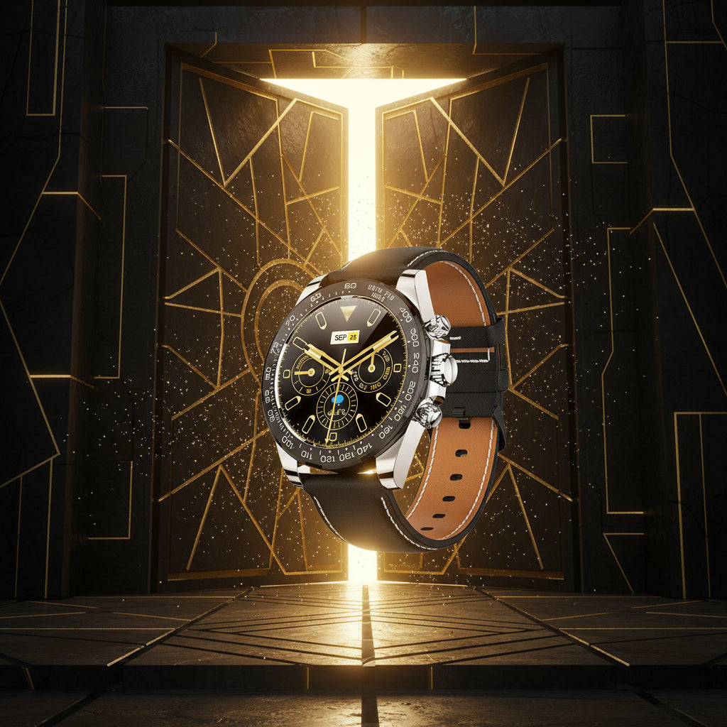 Montre Chronographe Smart — Bluetooth, IP68, 30J Veille